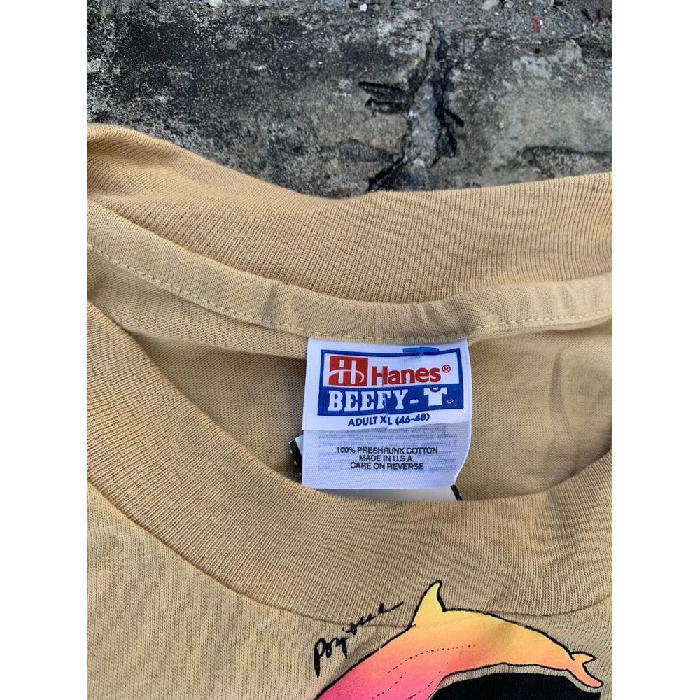 Vintage 90's Lot Of 2 Florida Seashell Summer T-Shirt XL Hanes Made USA - Picture 10 of 12